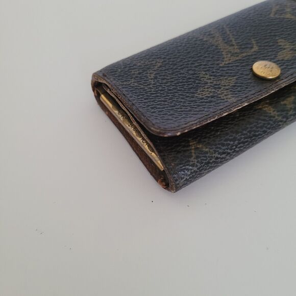 Authentic Louis Vuitton Monogram Multicles 4 Key Hooks Case Brown Small 2003 - Picture 10 of 10